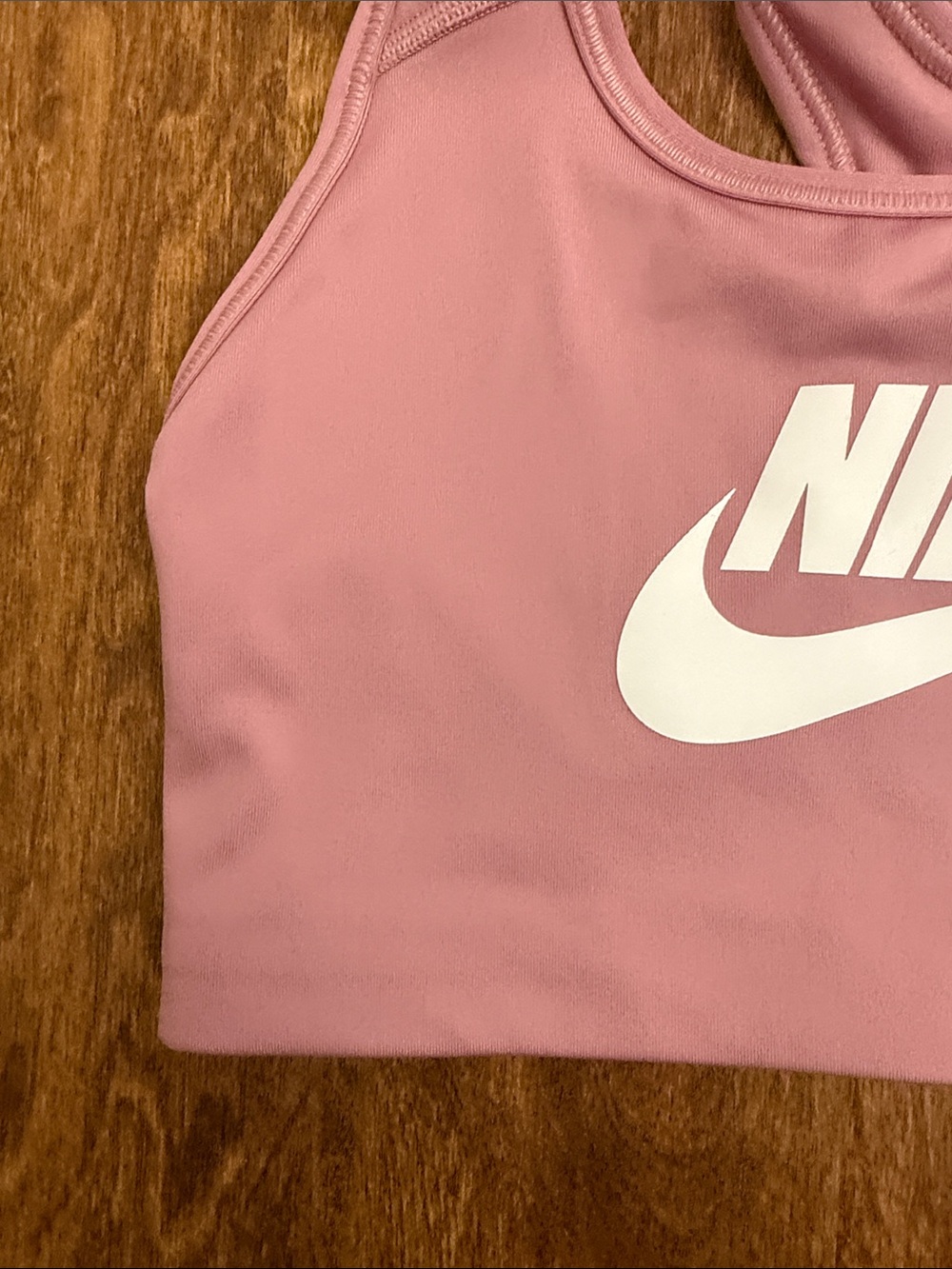 Nike Dusty Pink Athletic Sports Bra with White Swoosh - Picture 6 of 13